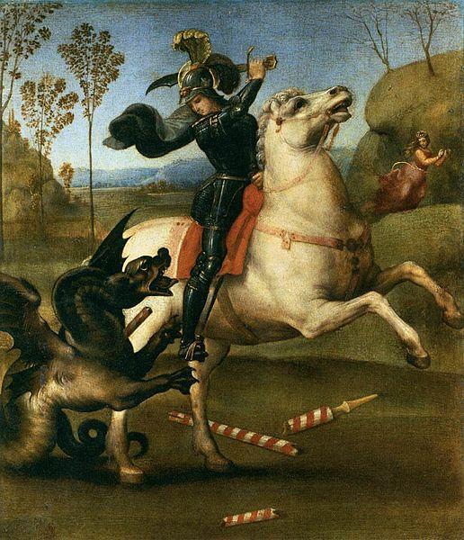 RAFFAELLO Sanzio St George Fighting the Dragon